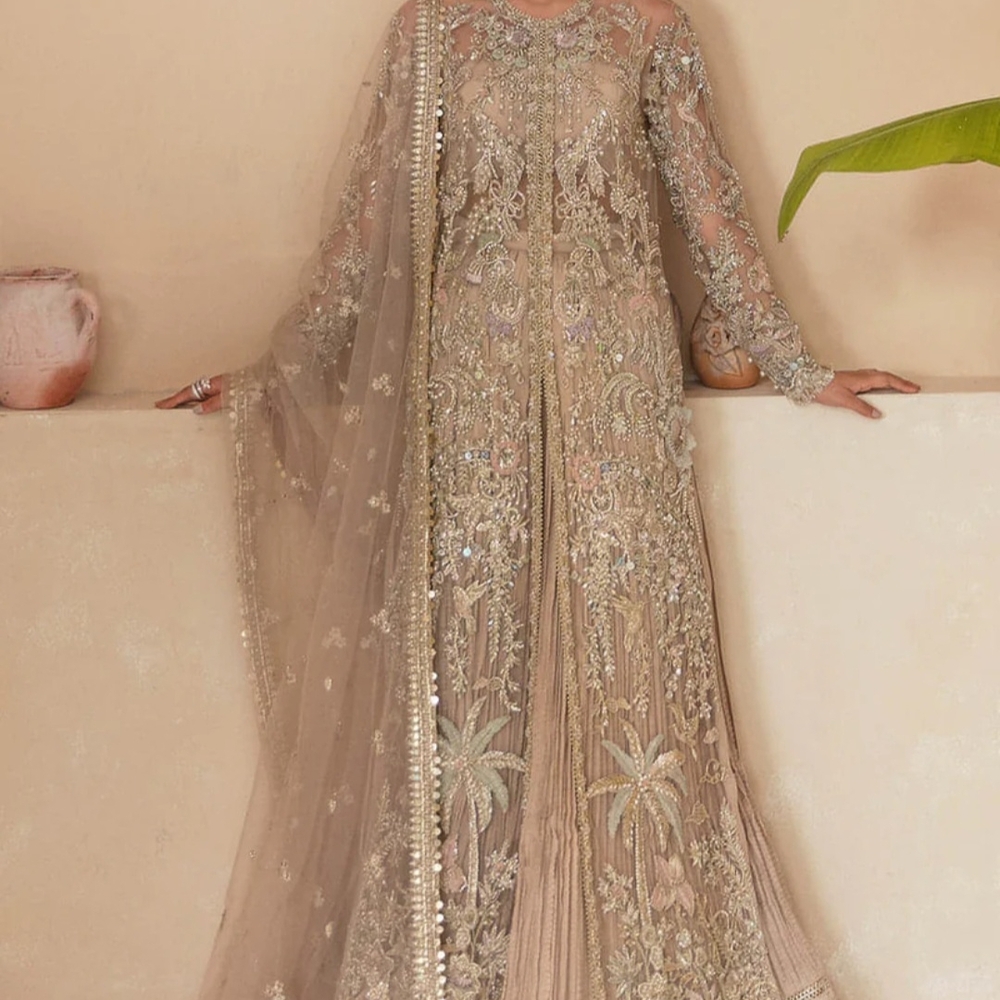 Soraya Gold Nude Gown